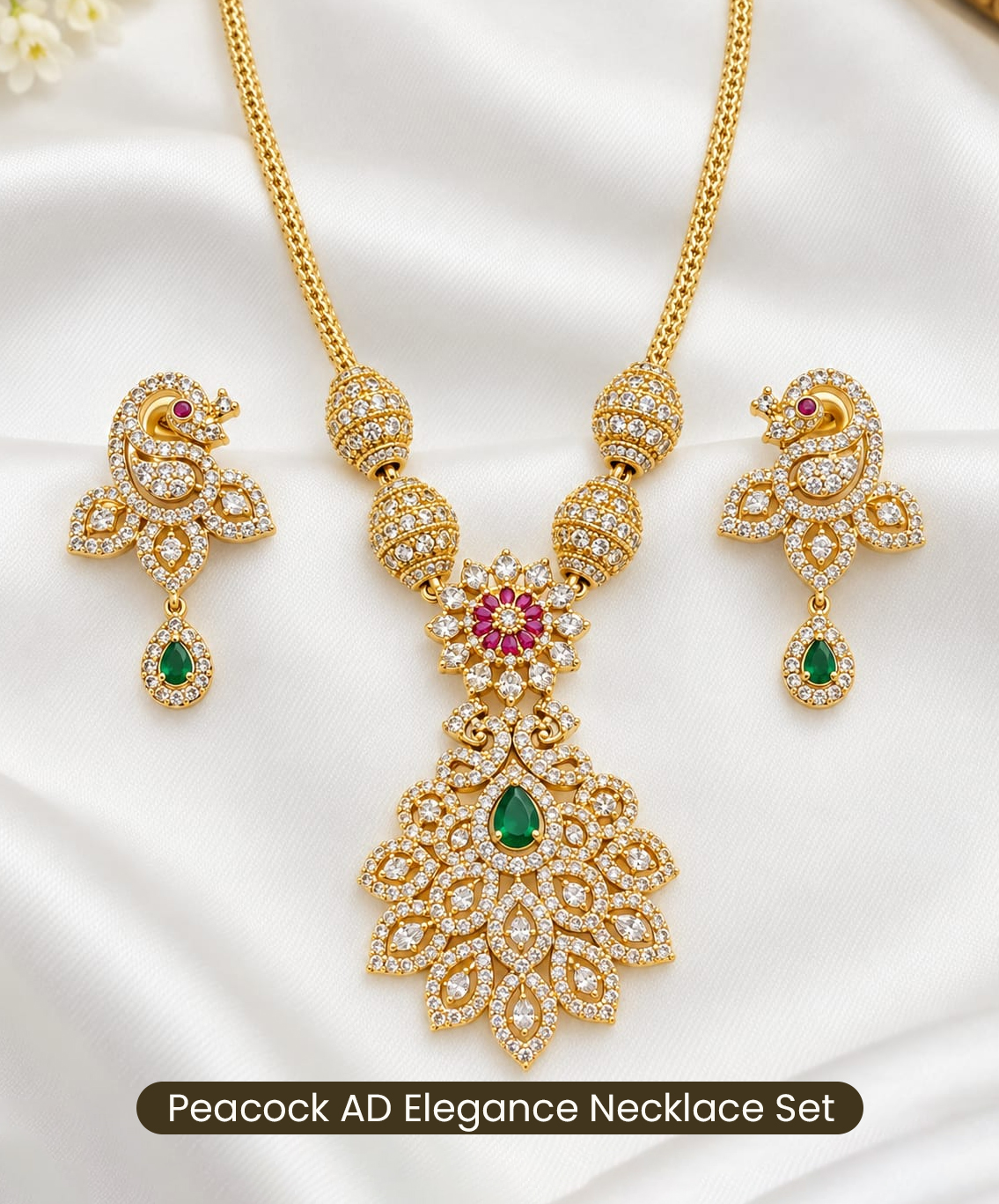 Peacock AD Elegance Necklace Set