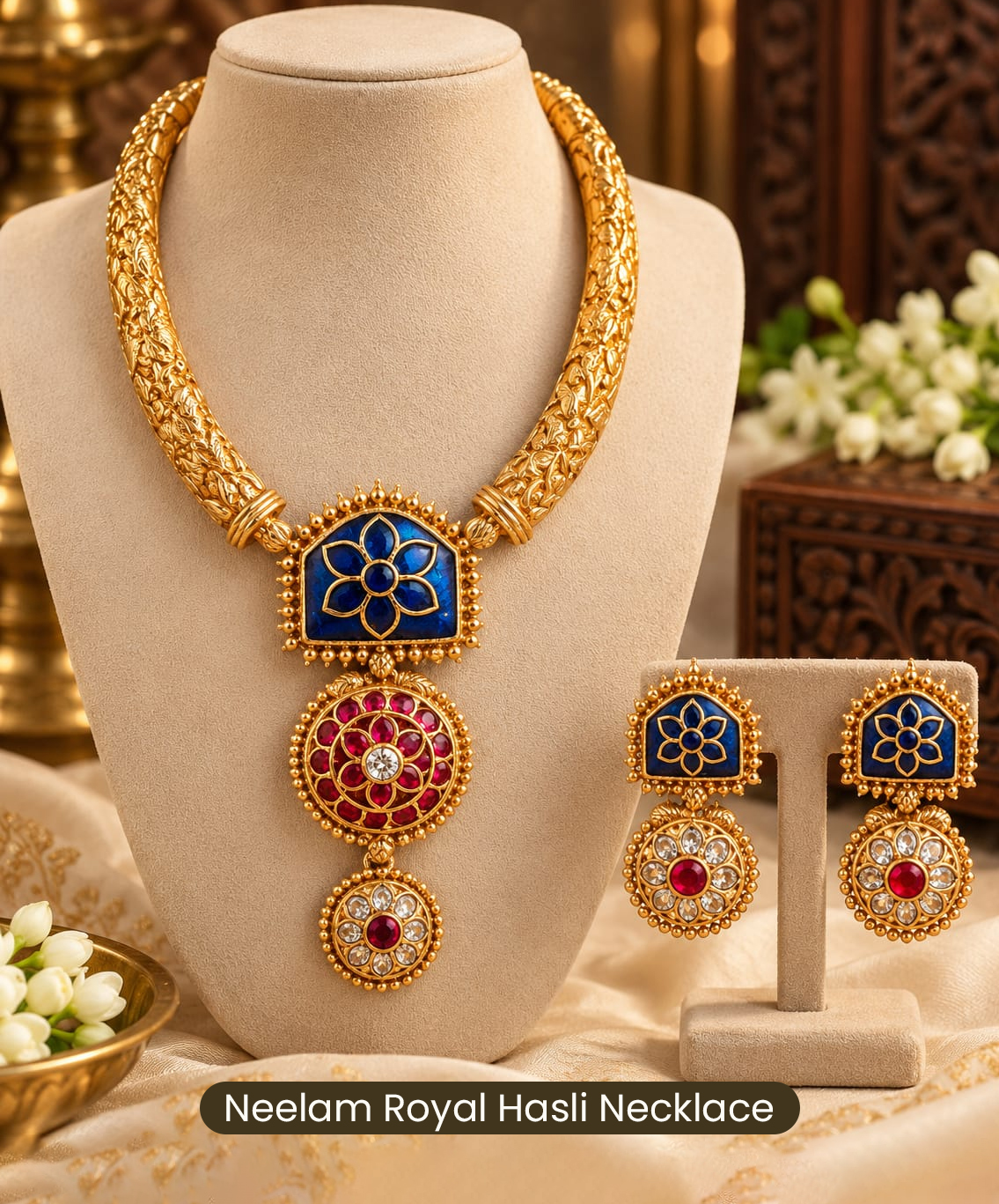 Neelam Royal Hasli Necklace