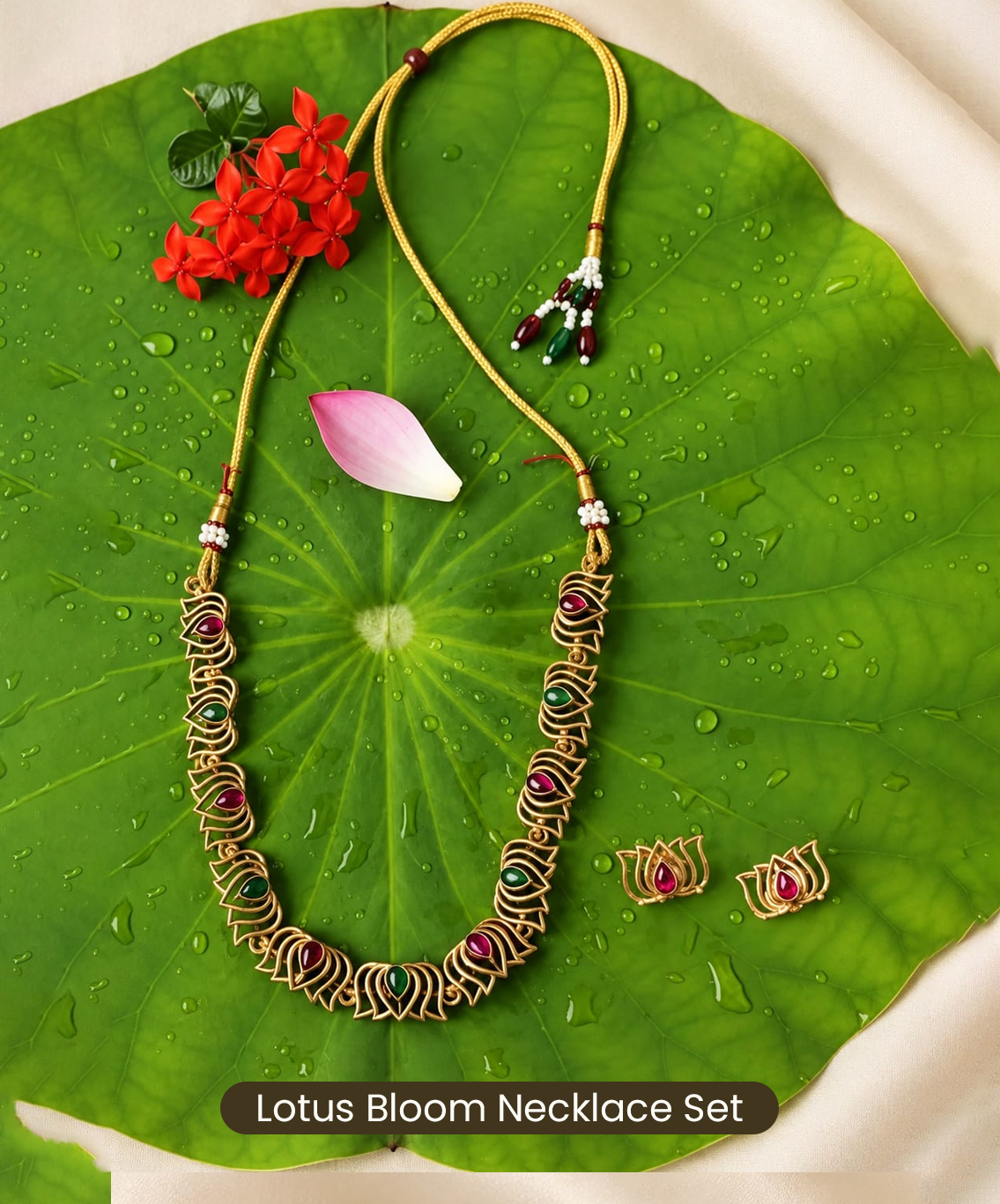 Lotus Bloom Necklace Set